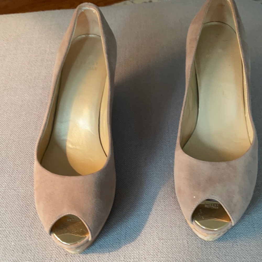 Stuart Weitzman Beige Wedges 8.5M